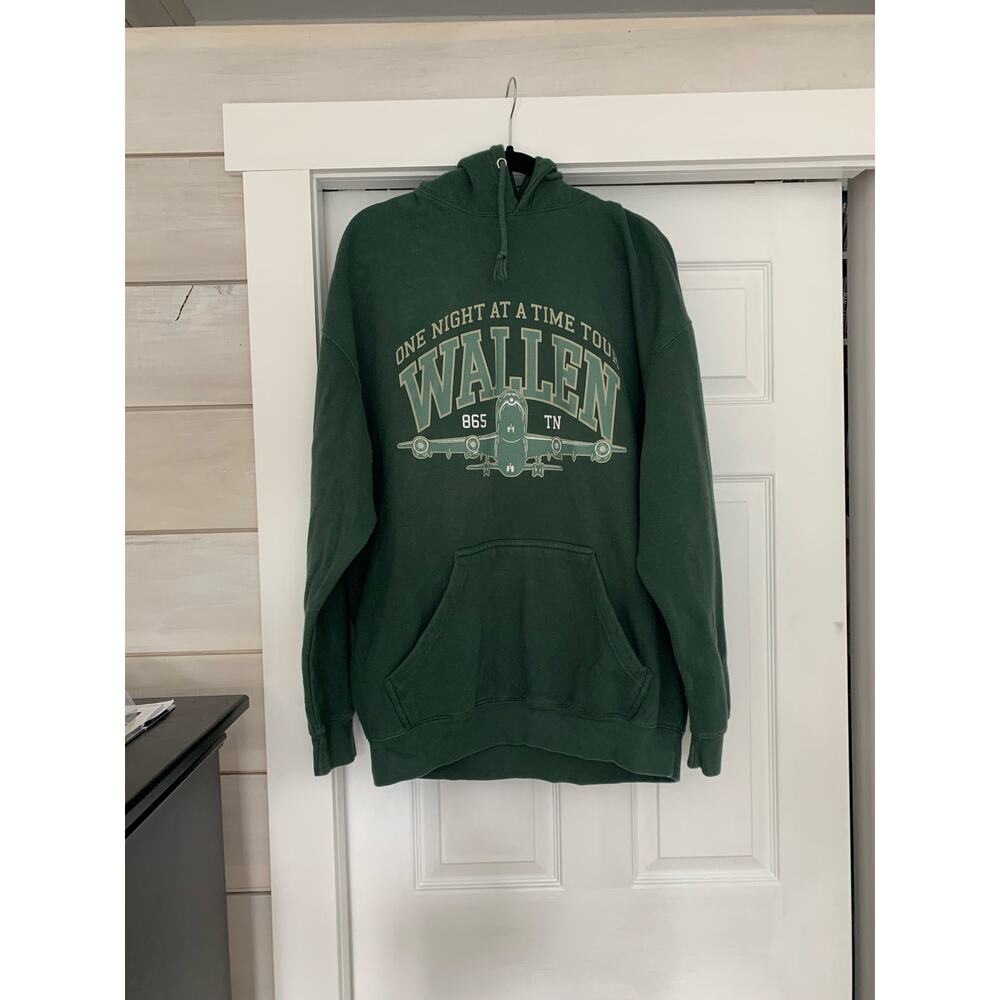 Morgan Wallen One Night at a Time Tour green hoodie sweatshirt XL - Picture 2 of 7